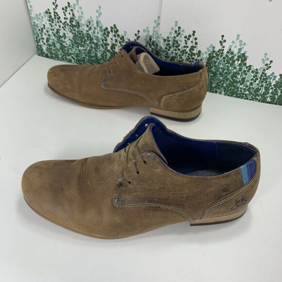 John Fluevog Leather Distressed Brown Blue Oxfords Mens Size 8M main image 16